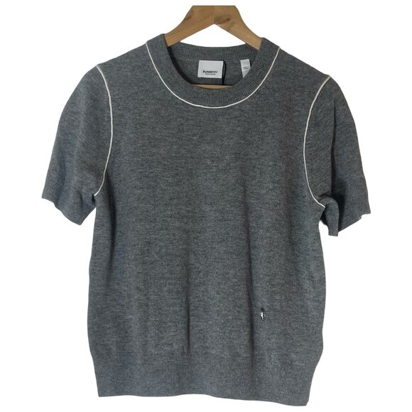 Burberry Gray Cashmere Cardigan Sweater Set - Picture 3 of 3